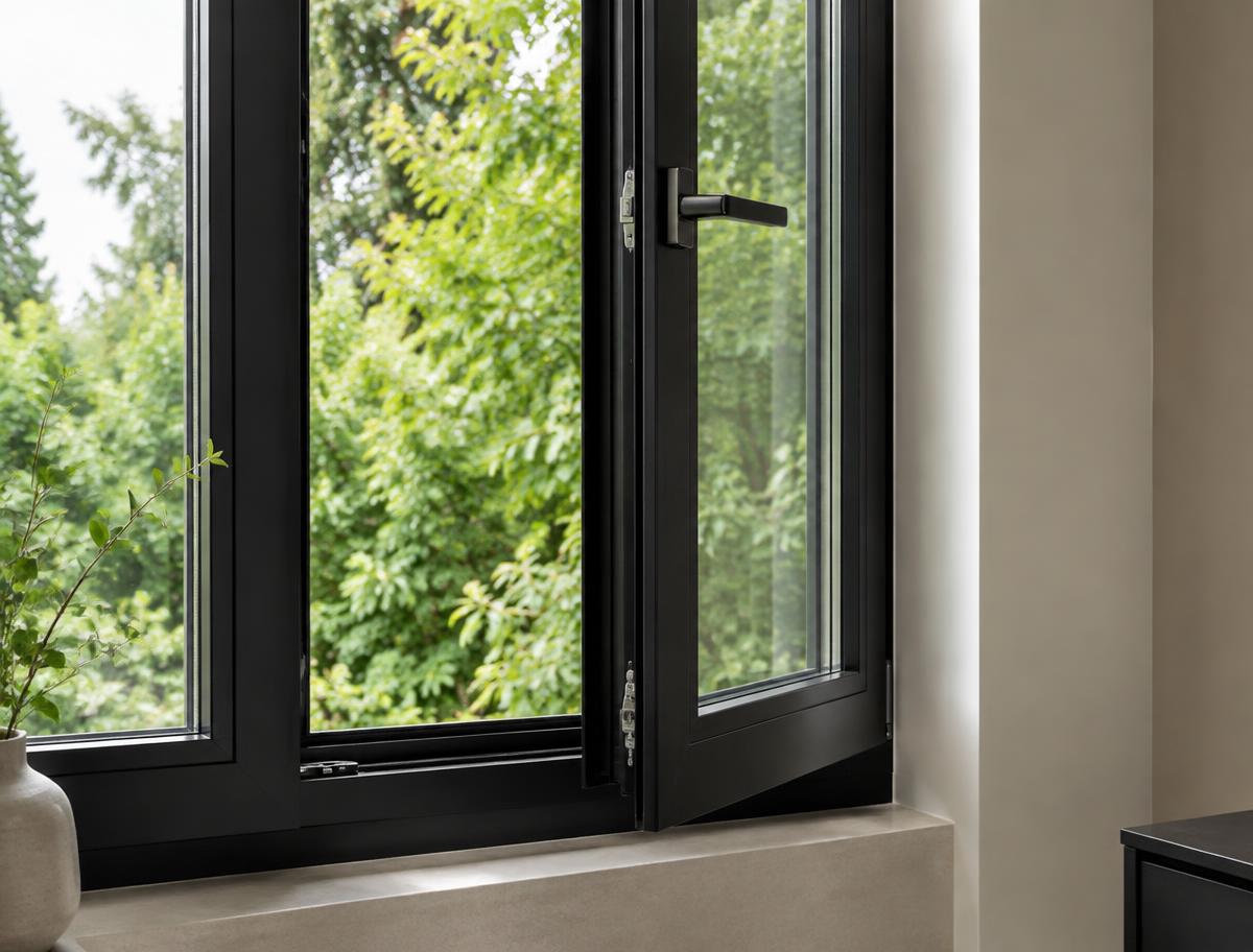 Black casement window detail